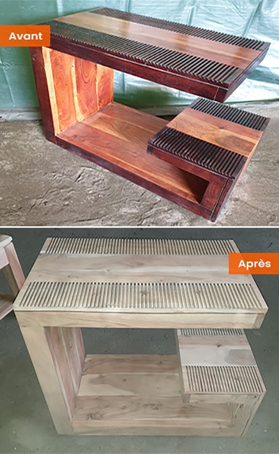 table avant apres